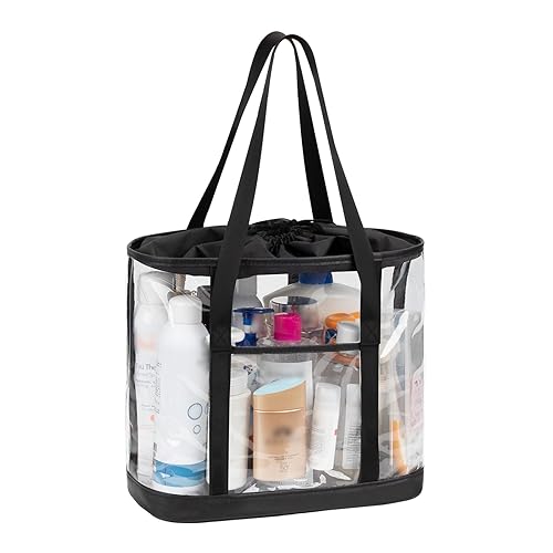 Neceser grande transparente, bolsa de aseo de viaje para mujeres y hombres, bolsa transparente impermeable, bolsa de maquillaje transparente,