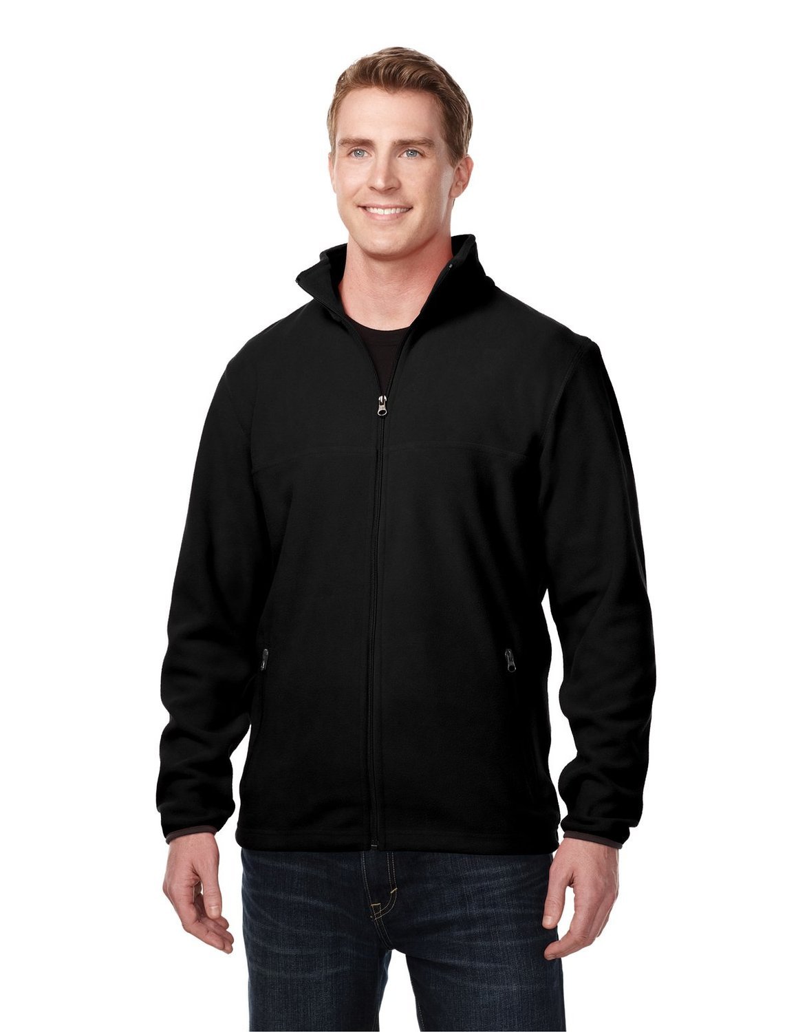 Tri-Mountain Men Midweight Anti-Pilling Micro Fleece Full Zip Knit Alpine Jacket