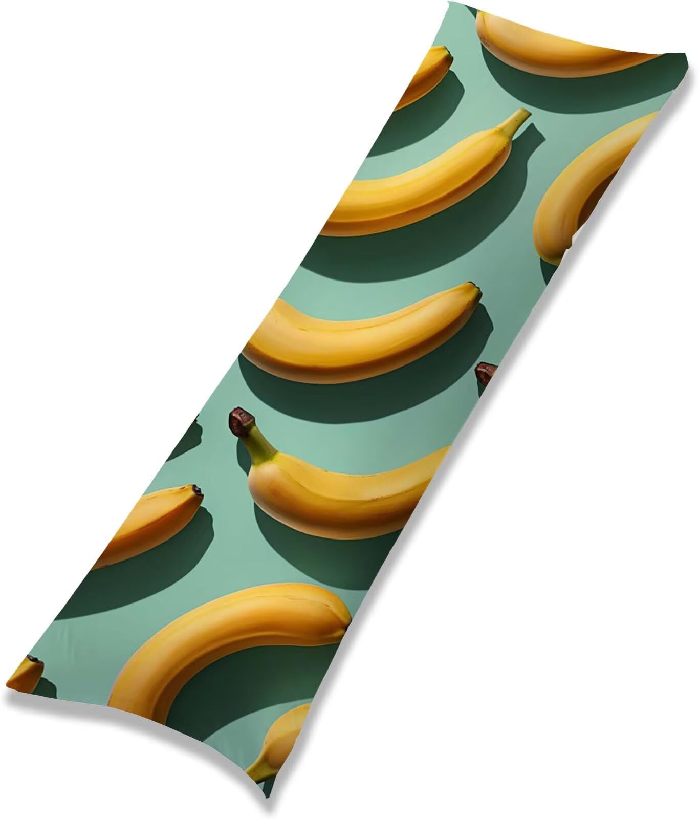 Fodera Cuscino 55 x 160 cm, Giallo-21 Velluto Copricuscini Letto, | con Invisibile Cerniera, Morbida e Traspirante, per biancheria da letto, divano, hotel, chi dorme sul fianco Banana-2 j-261