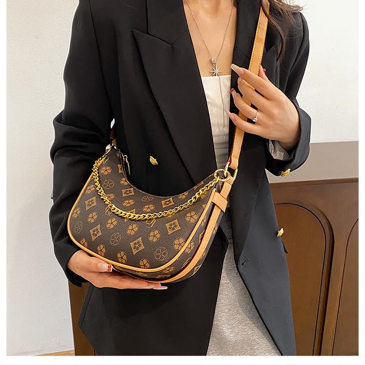 Xehuro Hobo Bag Crescent Bag Handbags and Purses with Gold Purse Chain2