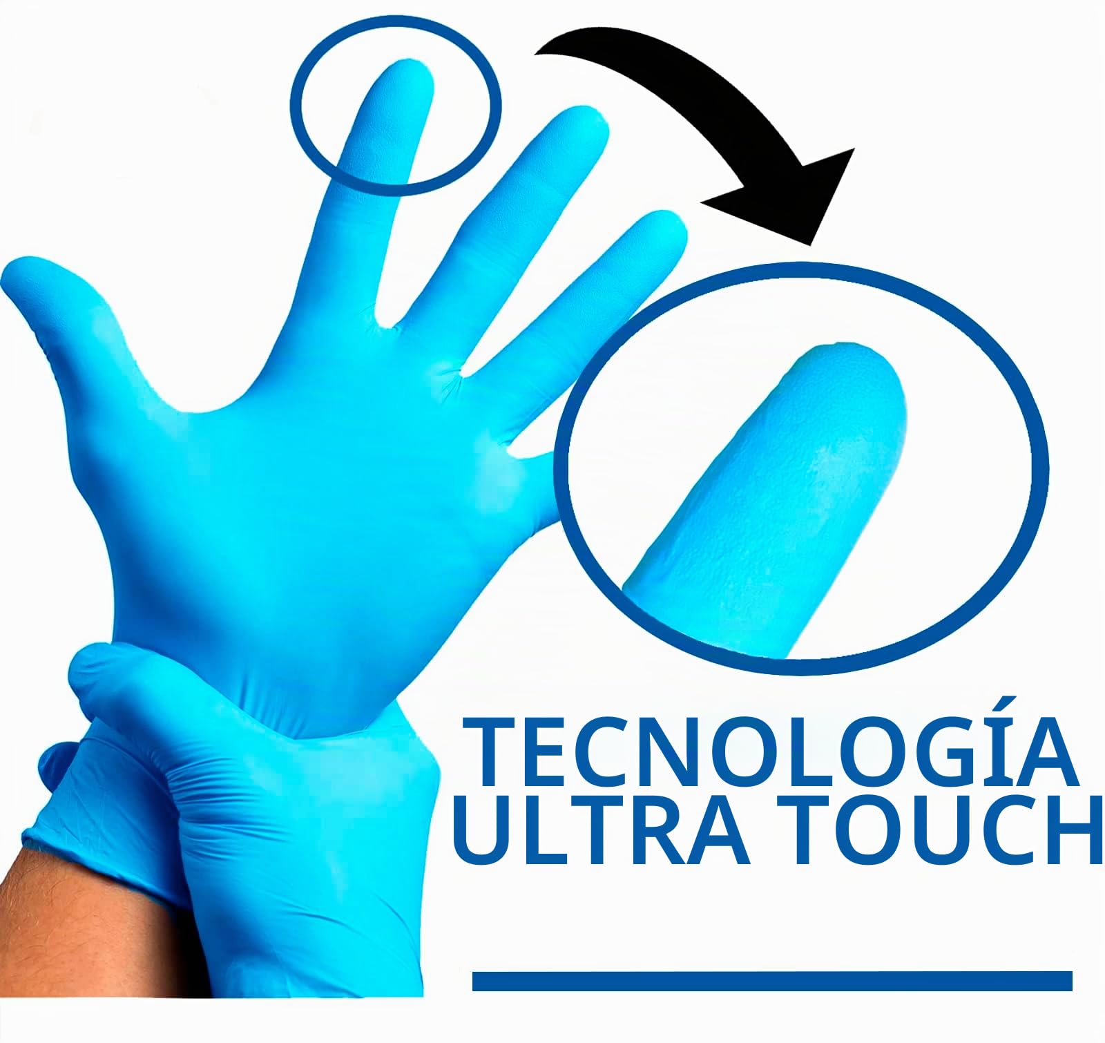 1000 guantes de nitrilo libres de polvo, sin látex, hipoalergénicos, certificados CE conforme a la norma EN455, guantes médicos desechables (talla M)