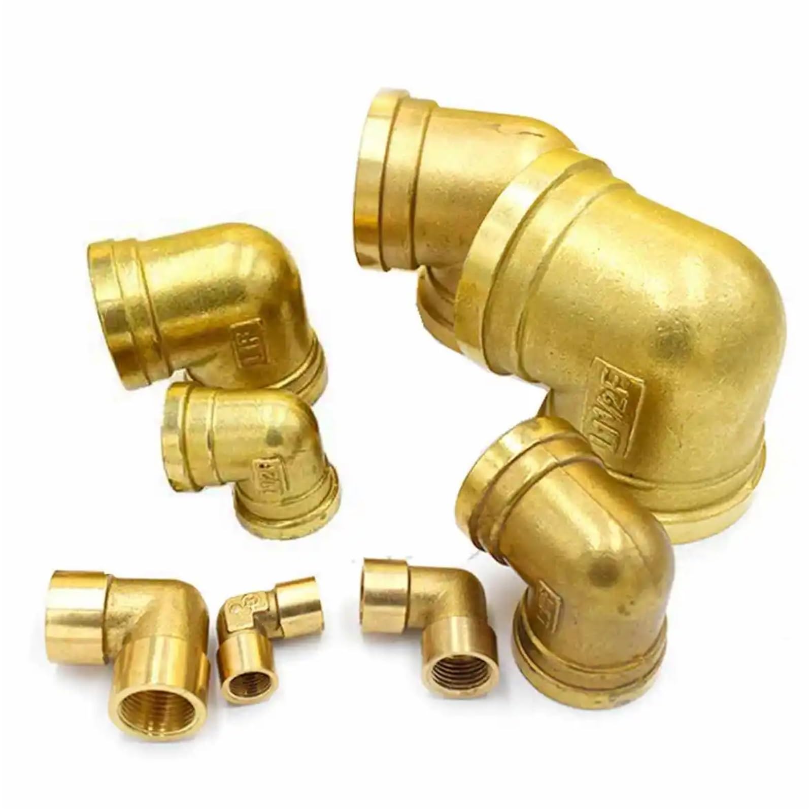 1pcs Equal Female 1/8" 1/4" 3/8" 1/2" 3/4" 1" 1.2" 1.5" 2" BSPP Brass Elbow Round Pipe Fitting Connector Coupler(1-1/2")