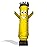 LookOurWay Air Dancers Mini Inflatable Tube Man Set - 29 Wacky Waving Inflatable Tube Guy with Blower for Desktop Advertising - Yellow