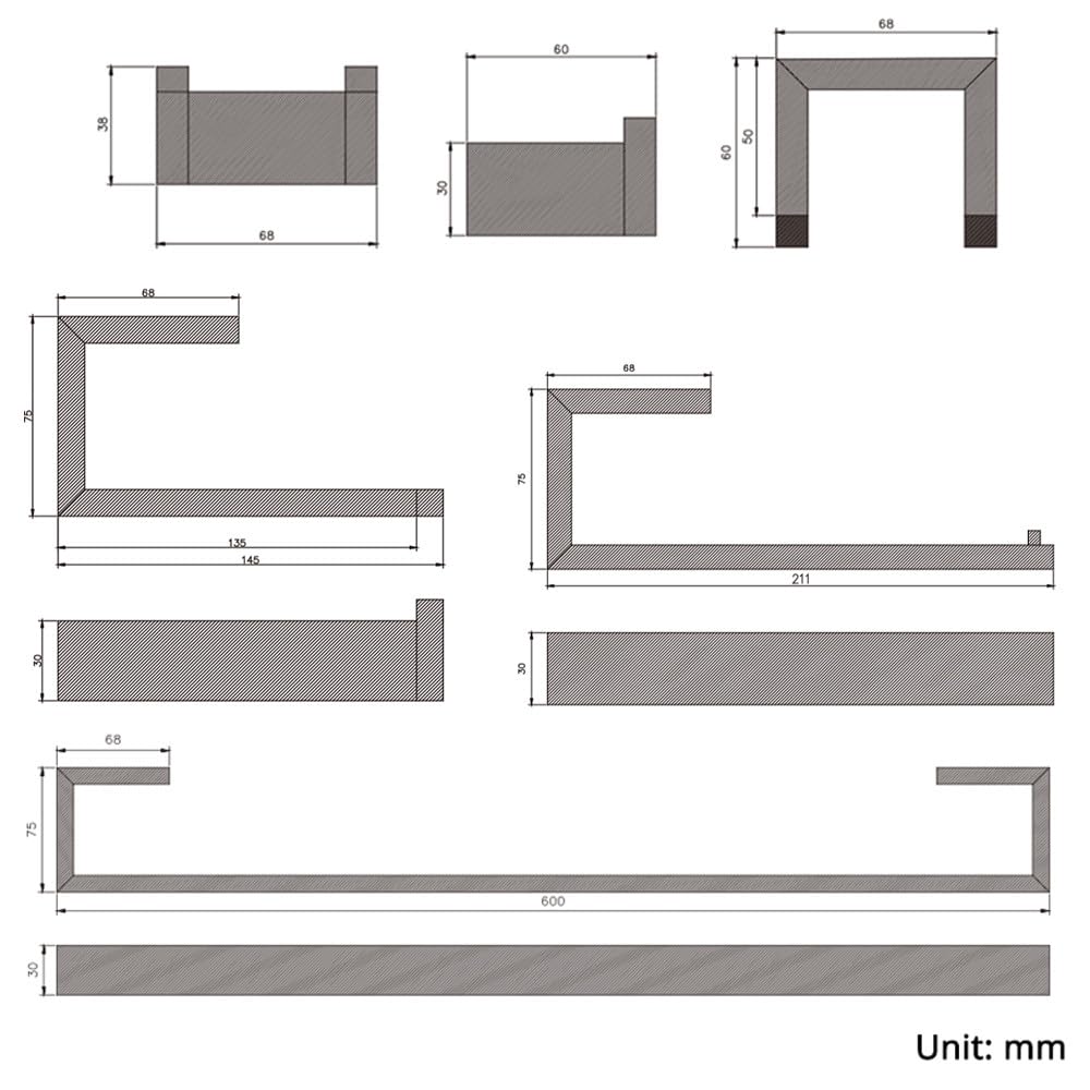 Juego de Accesorios de baño, Gancho Negro para Bata, toallero, Barra, Estante, Soporte para Papel de Seda, Soporte para Cepillo de Dientes, Accesorios de baño, Juego de 4, 60 cm de Alto