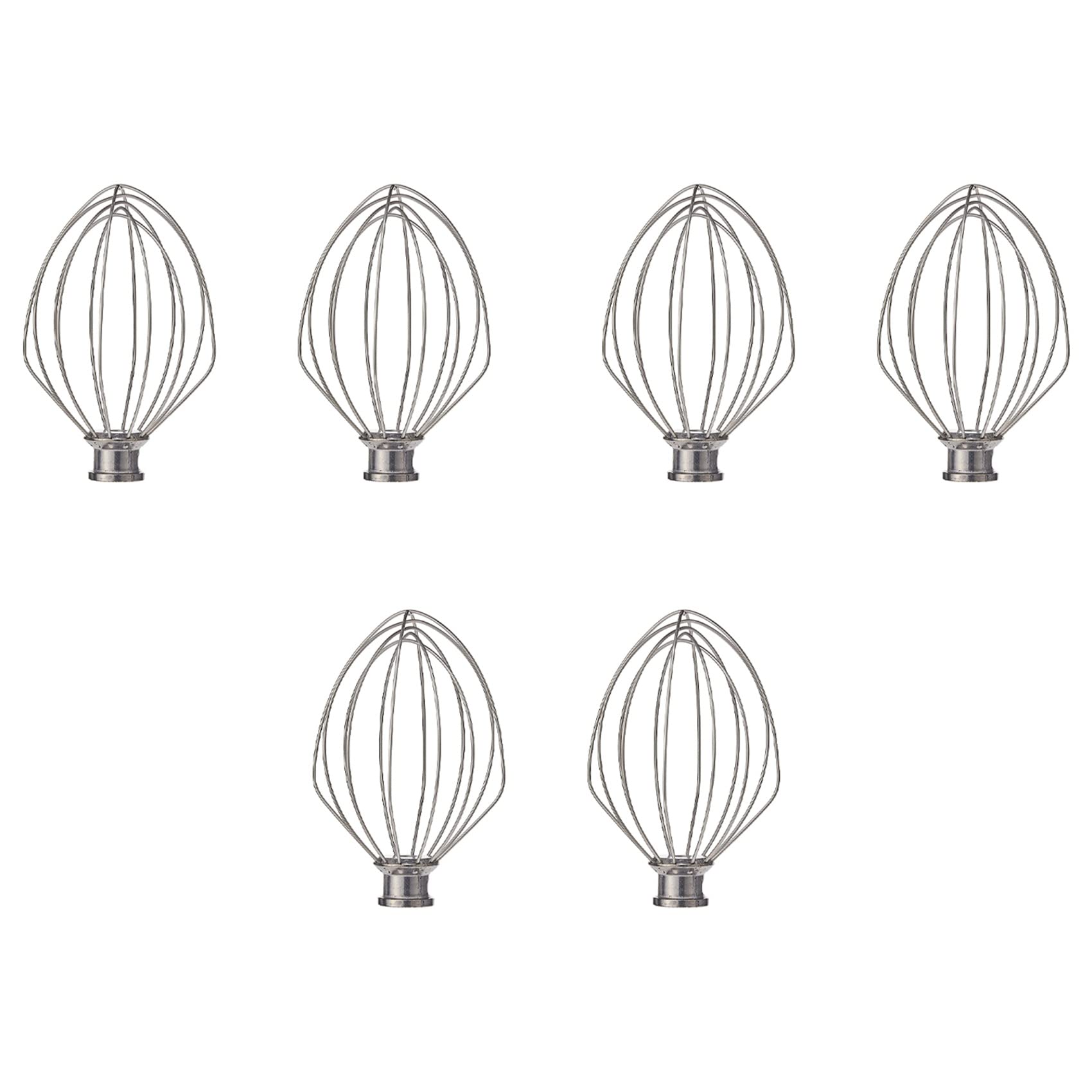 Hndhbfgrt For K5AWW Wire Whip Replacement for Kitchen 5QT 5K5SS 5KPM5 Mixer for 5 Quart Lift Machines Wire Whip 6Pcs