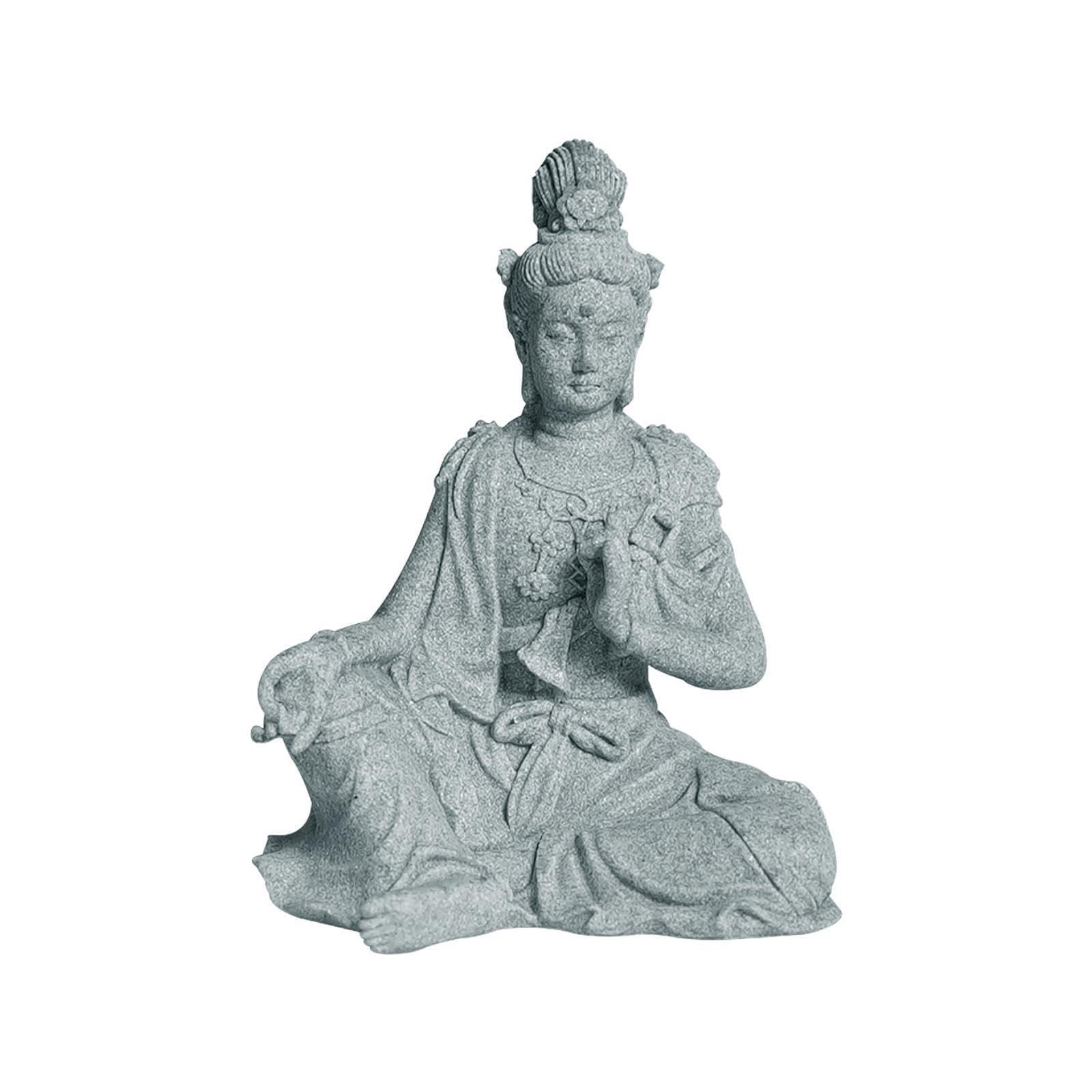 Zambuph Buddha Sculpture Figurine Sandstone Gifts Stunning Guanyin Statue