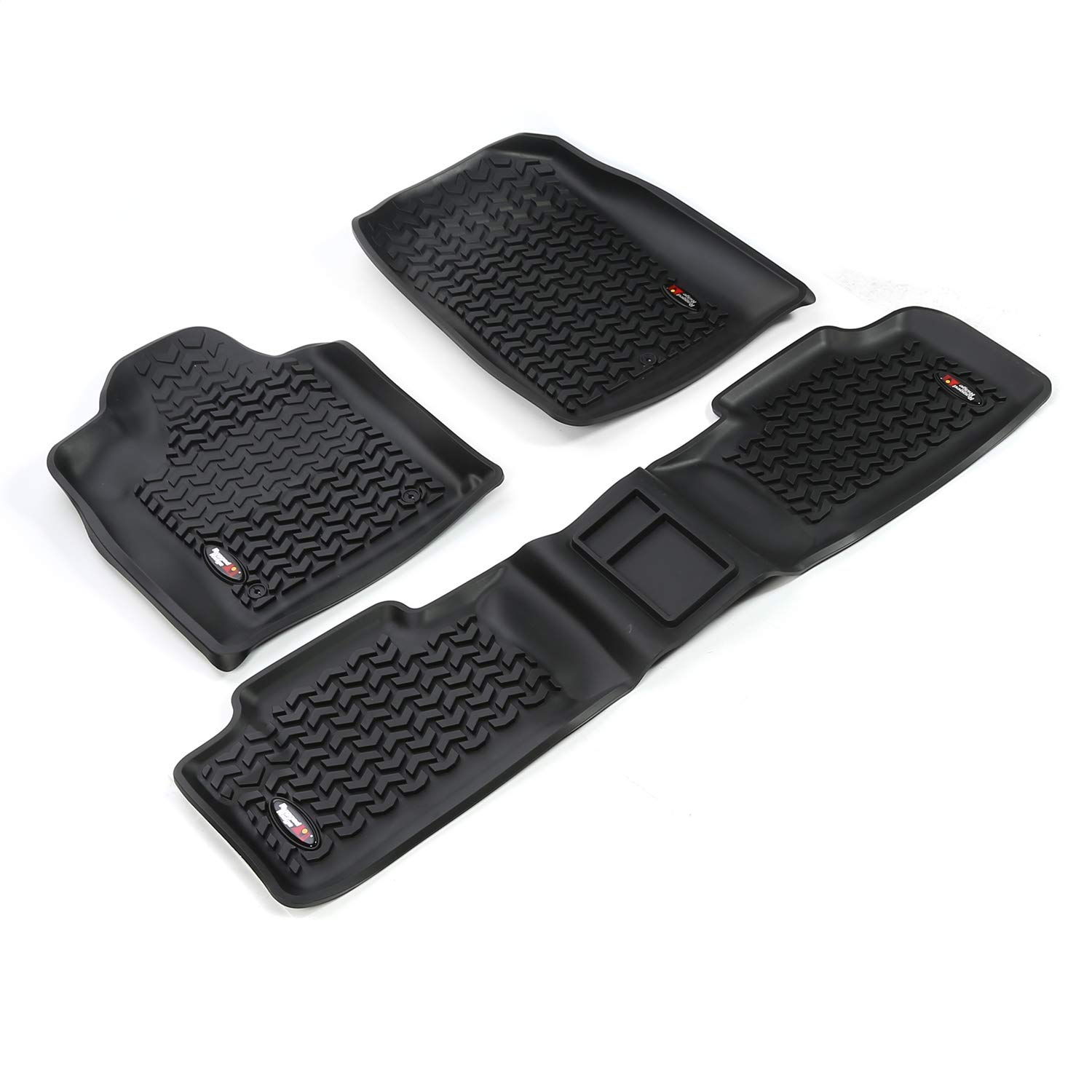 Rugged Ridge 12987.26 Floor Liner, Front/Rear; Black, 2011-2019 Dodge / Jeep Durango / Grand Cherokee WK2