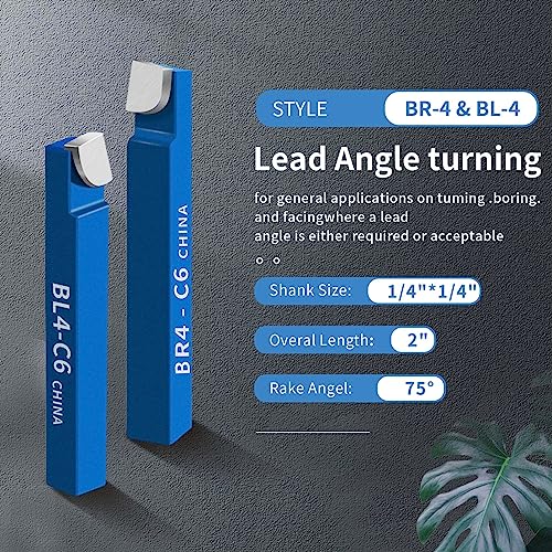 Image of 10PCS 1 /4 inch Metal Lathe Tooling Carbide Tip Tipped Cutter Tool