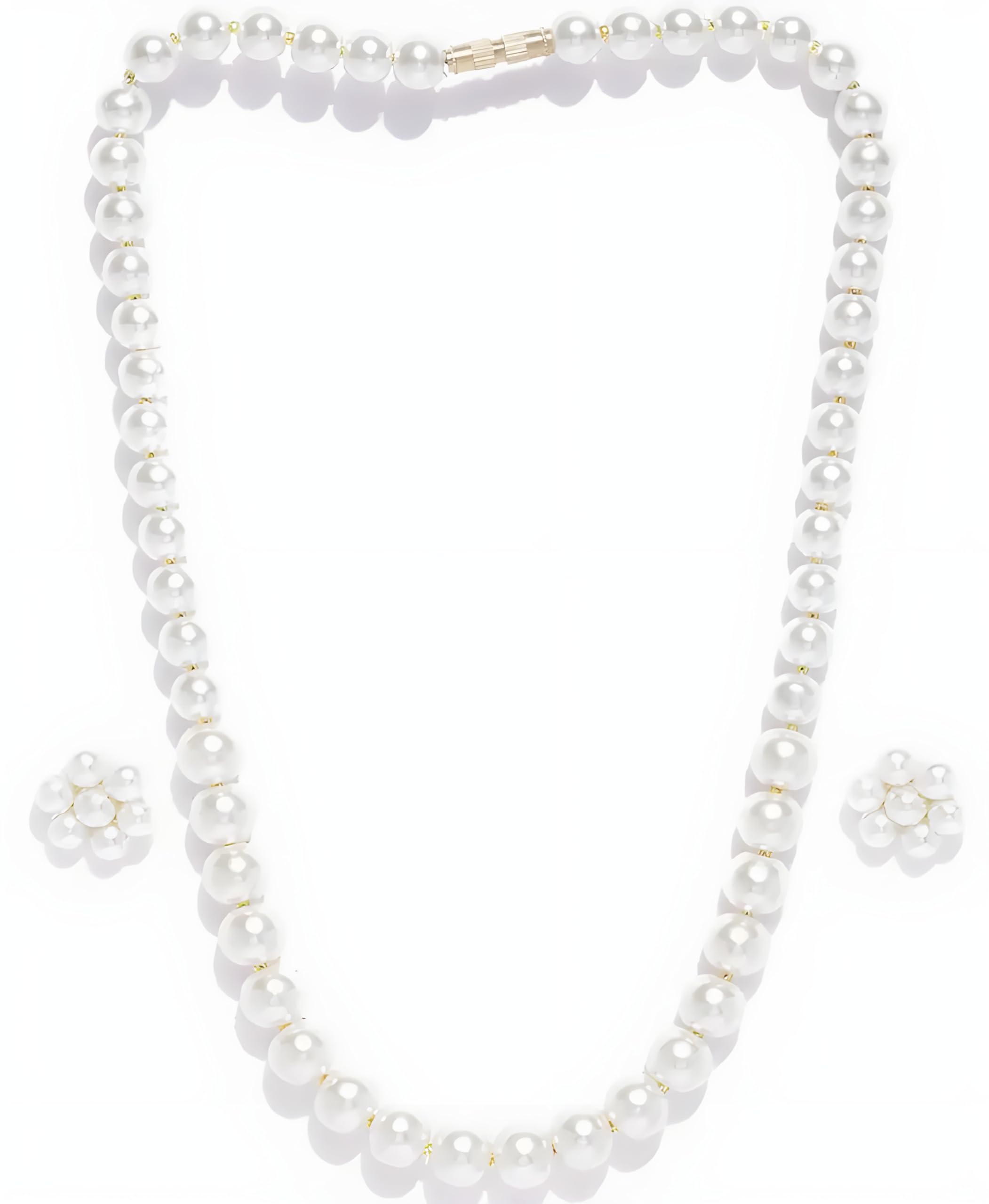 Pearl Jewellery Set for Women and Girl, Moti Mala With White Moti, Neck Chain Elegant Beads Chokar Singal Layer Wedding Jewellery, Includes Necklace and Earrings (B0D7VRCVRH) Amazon Price History, Amazon Price Tracker