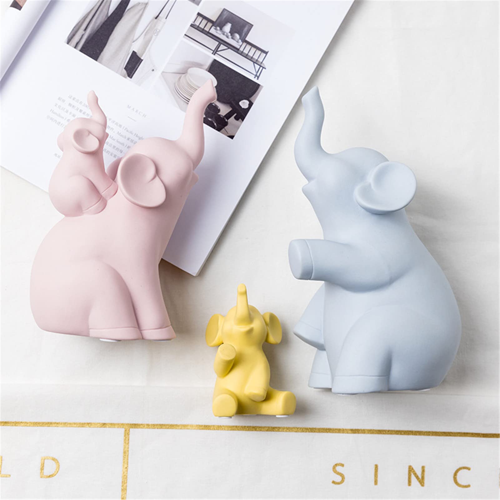 Statua Ceramica Elefante, Scultura Astratta Moderna in Ceramica Decorativa per l'arredamento della scrivania della libreria dell'ufficio Domestico - Perfetta Decorazione per la casa
