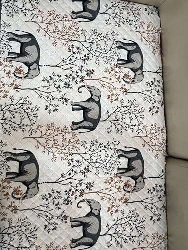 Image of JAPA Retro Rainbow Border Quilted Velvet L-Shape Seat-Only Sofa Cover for 3+3 Seater - Non-Slip Washable Daily Use Sofa Protector, Luxury Sofa Mat for Living Room