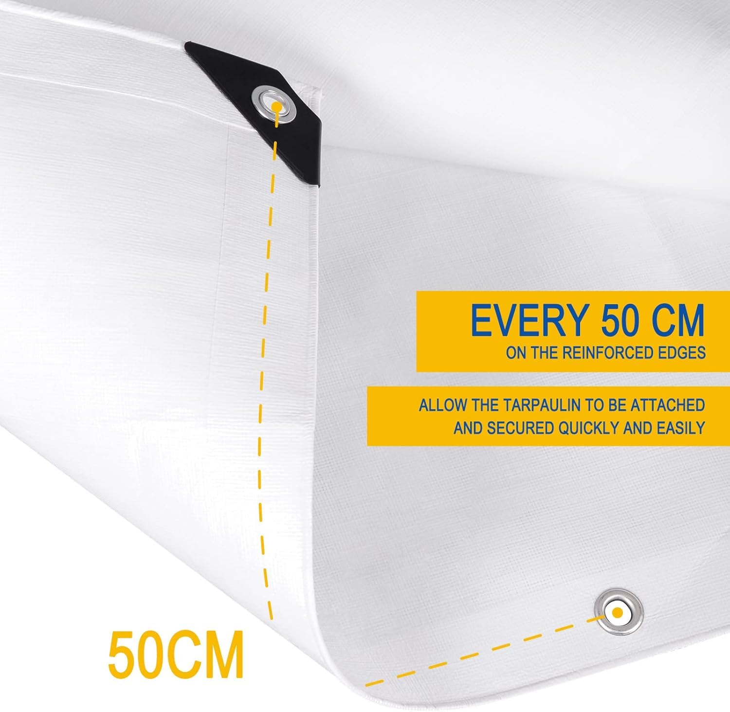 ECD Germany Bâche De Protection Imperméable à L'eau Avec Oeillets