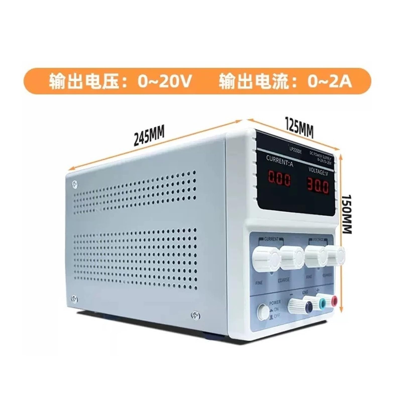 Fuente de alimentación Lineal LP220DE 20V 2A, Fuente de alimentación CC Lineal Ajustable