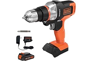 #1 Best Seller in Cordless Drills, Black Decker 20V Cordless Drill Driver
