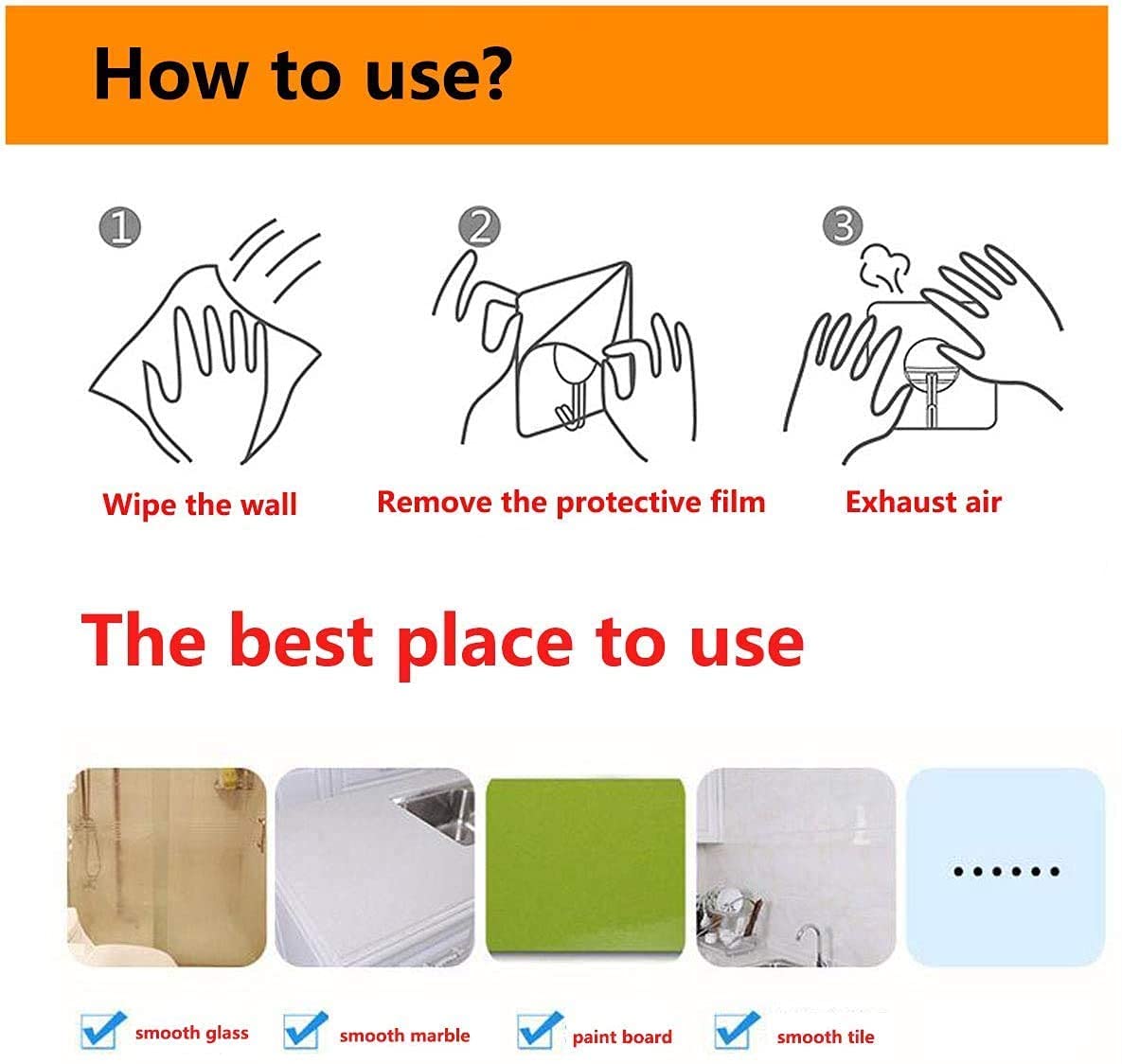 ZMMBOR Gancio Adesivo, 10 Pezzi Ganci Adesivi Trasparenti Autoadesivi - Foto 3