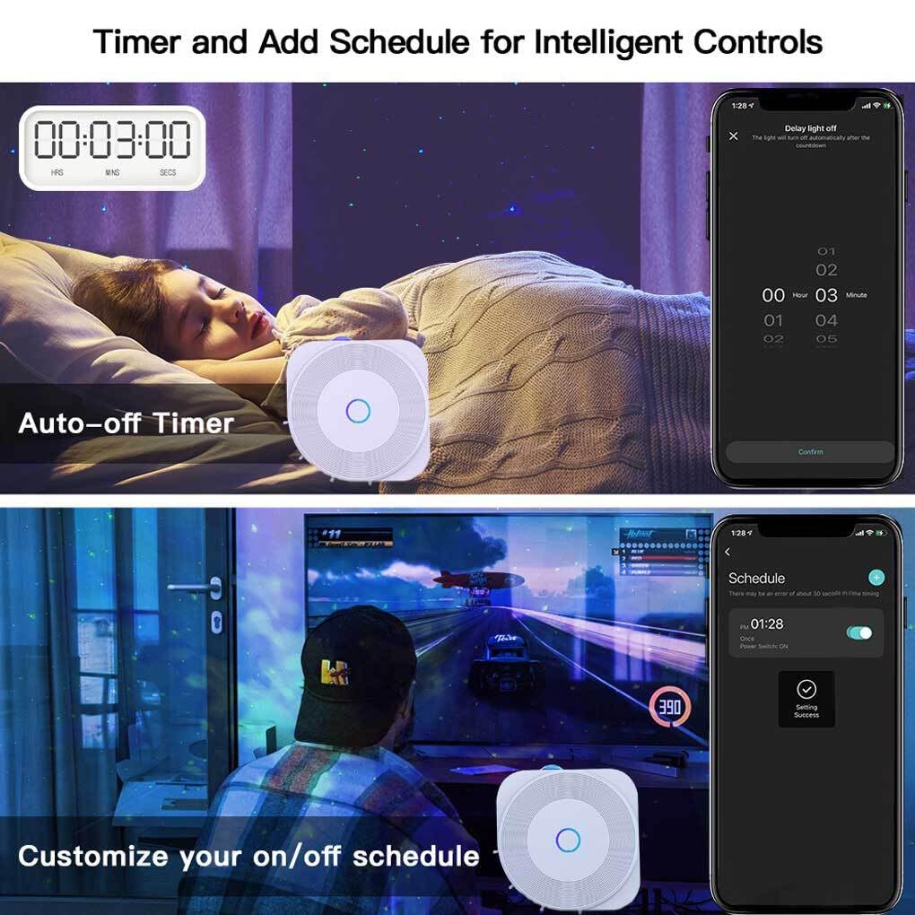 Tuya Smart Projector APP Control Starry Sky Night Light Vacaciones