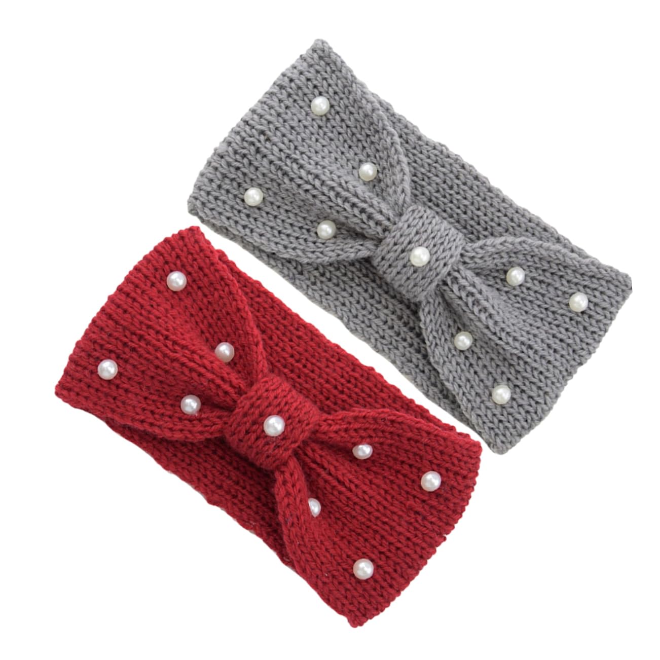 WRITWAA Soft Stretchy Pearl Headband Women's Knit Head Warmer Fashionable Scarf Accessory