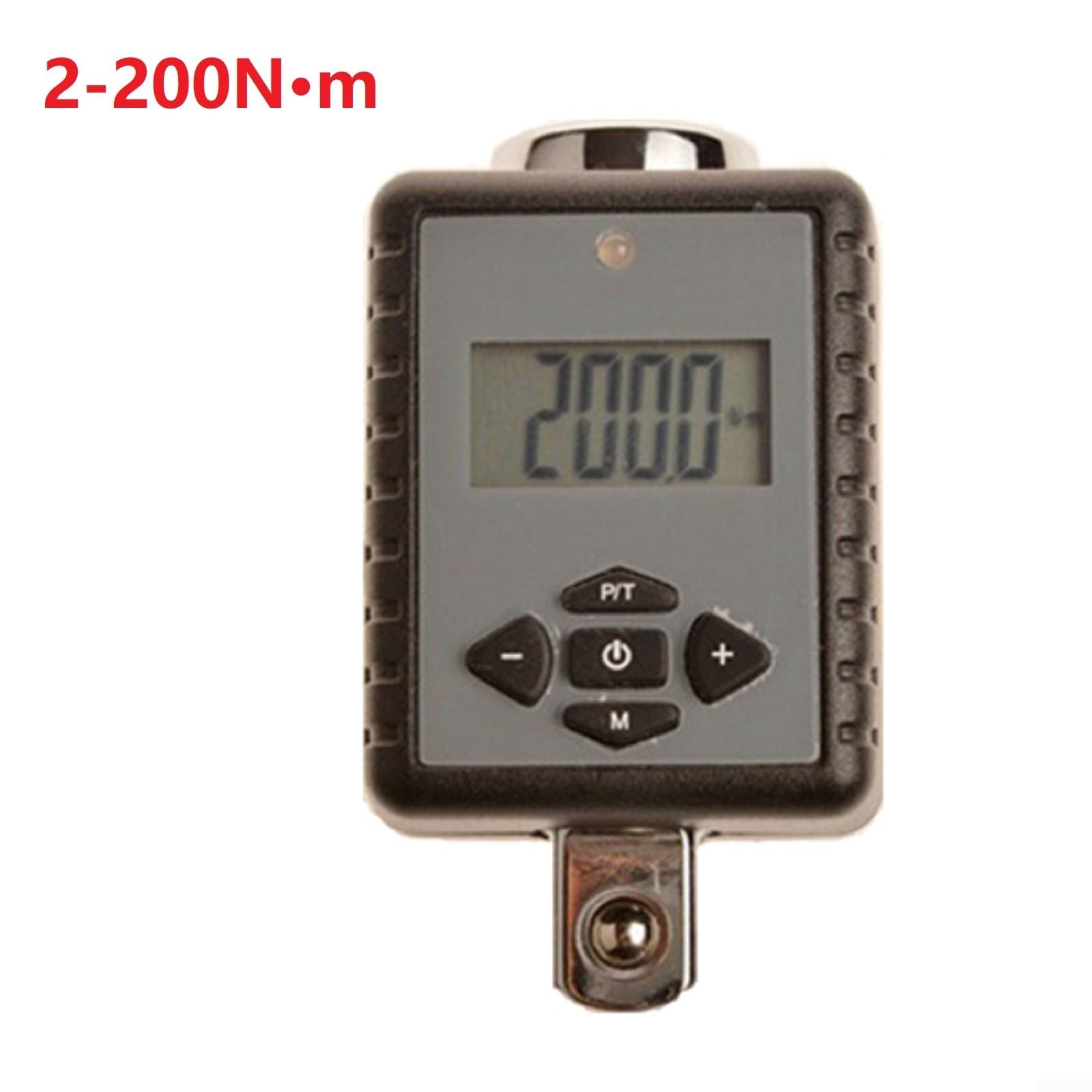 Digitaler Drehmomentschlüssel Adapter 1/2 Zoll Antrieb 2-200 Nm Reichweite mit LED und Buzzer Alarm ±2% Genauigkeit für Fahrrad Motorrad Mechanisch vorkalibriert