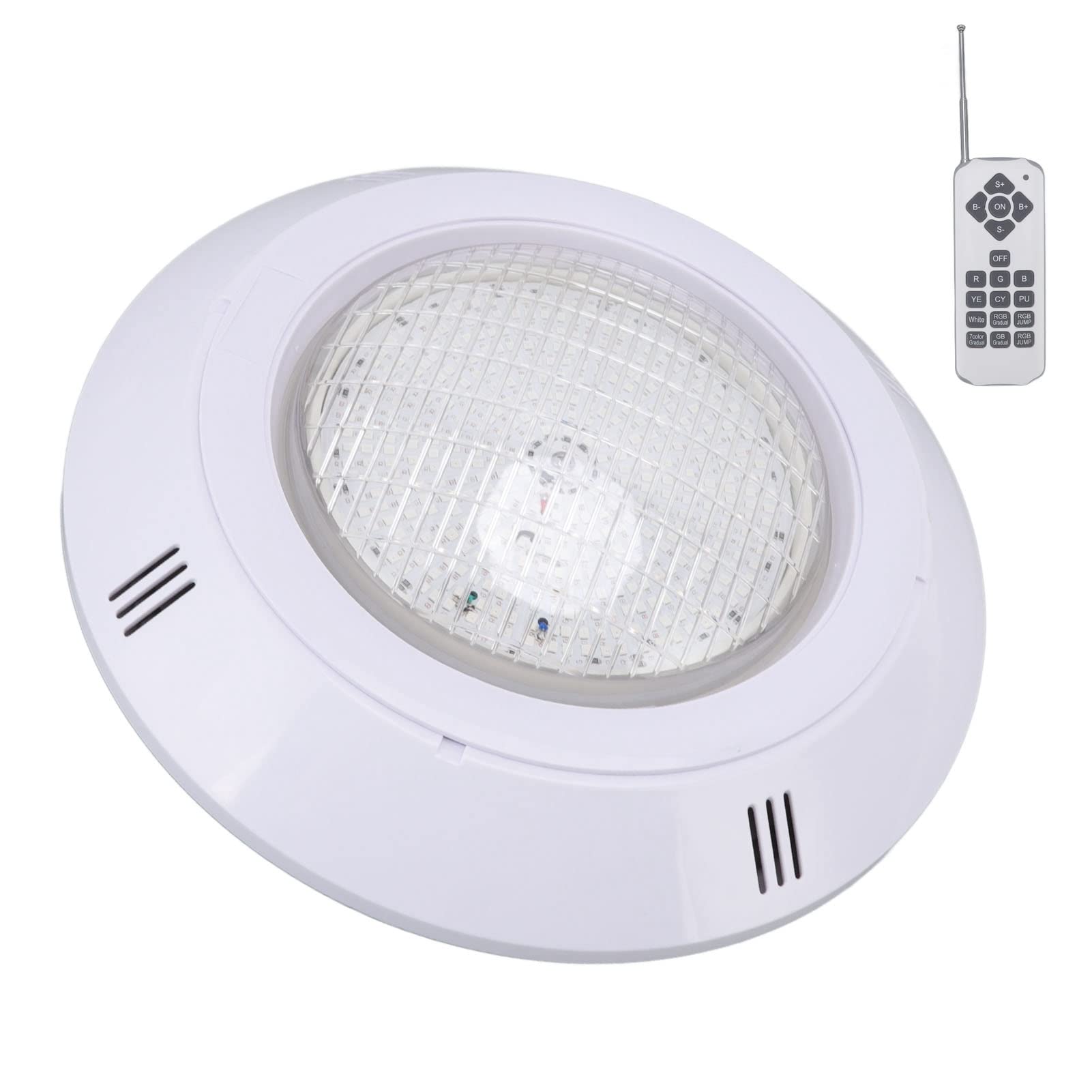 Luces LED RGB para Piscina, Luz Subacuática IP68, 12 V, Sumergible de bajo Voltaje, Control Remoto para Piscina, Acuario, Estanque, Fuente, Iluminación ABS Duradero (35W)