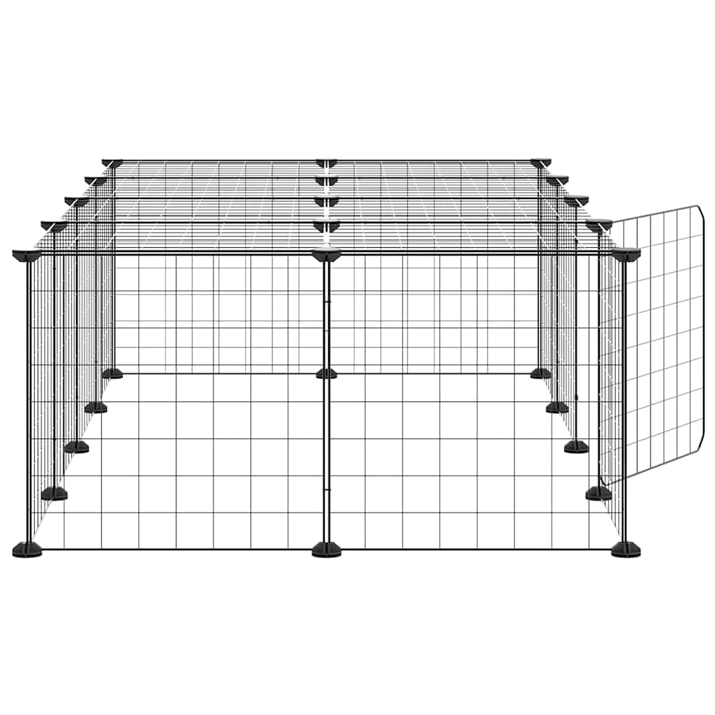 Gabbia per animali domestici, in acciaio verniciato a polvere, 35 x 35 cm, con porta, espandibile, modulare, per conigli, porcellini d'India, furetti, ricci, tartarughe, 20 pezzi