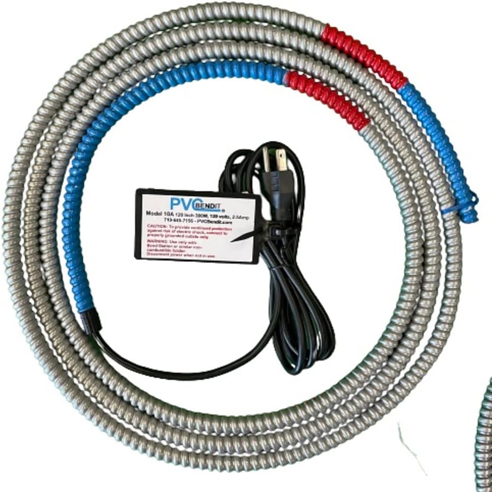 PVC Pipe Bender Tool Heater 10A Bends Schedule 40 80 PVC Pipe ID 1/2