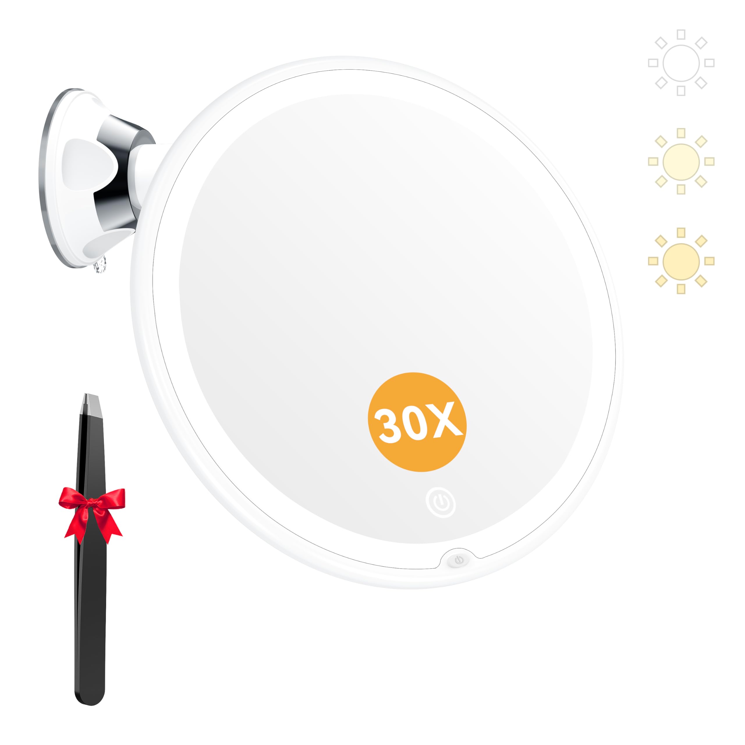 Auxmir Miroir Grossissant 30X Lumineux – Image 1
