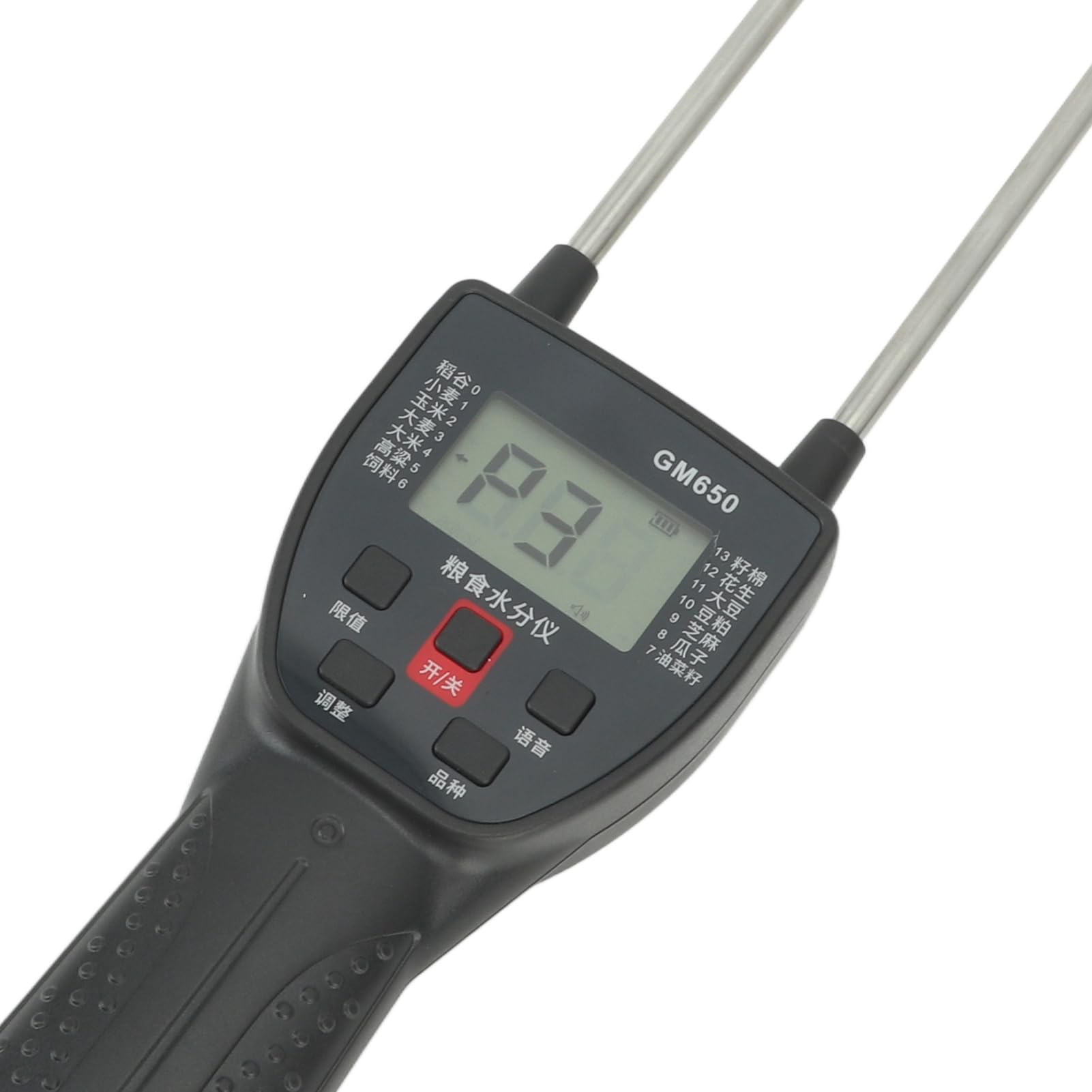 Digital Meter Lcd Grain Meter Dual Probe Backlit Grain Meter with Speaker Real Time Announcing for Beans Rice Wheat Corn Fiber Testing