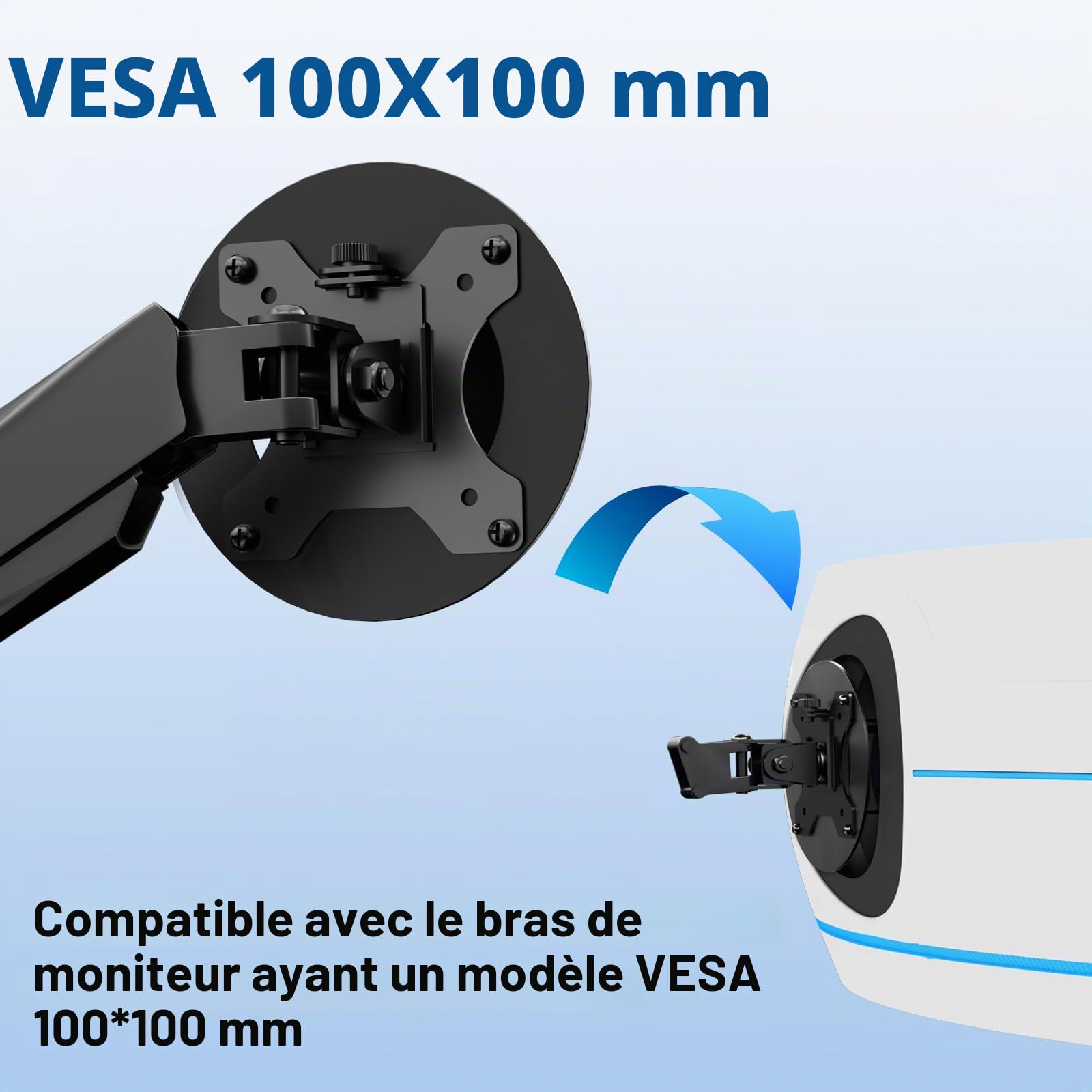 PUTORSEN Montior Adaptateur VESA Compatible avec Les Samsung Odyssey G9, Neo G9, CRG9, CHG9, CHG90, Motif VESA 100x100