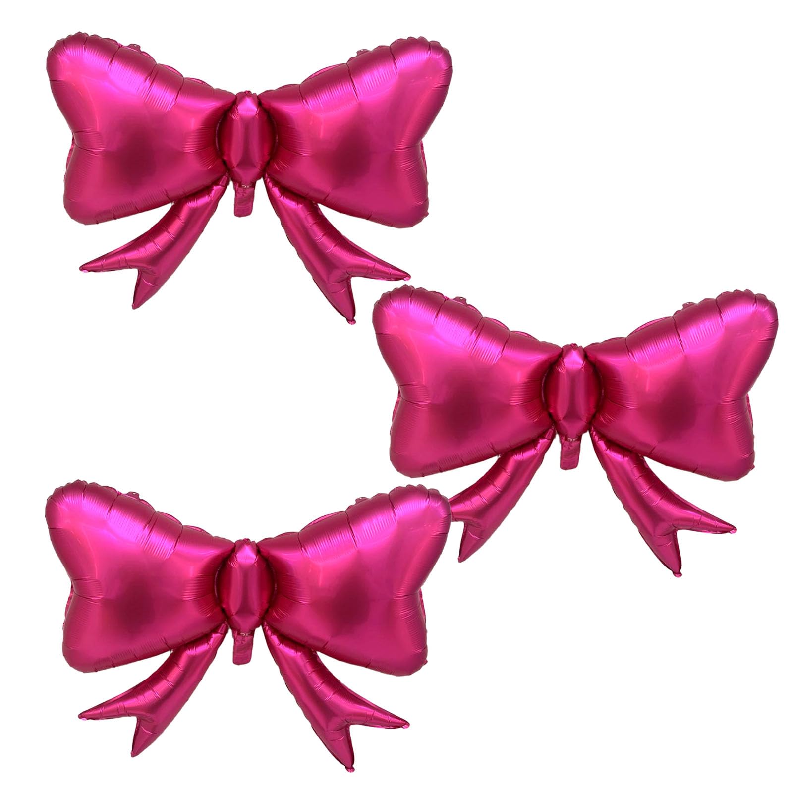 FBQ 3 Pcs Matte Rose Red Bow Balloon Bow Theme Party Baby Shower Birthday Party Girls Kids Foil Balloon Decoration Supplies