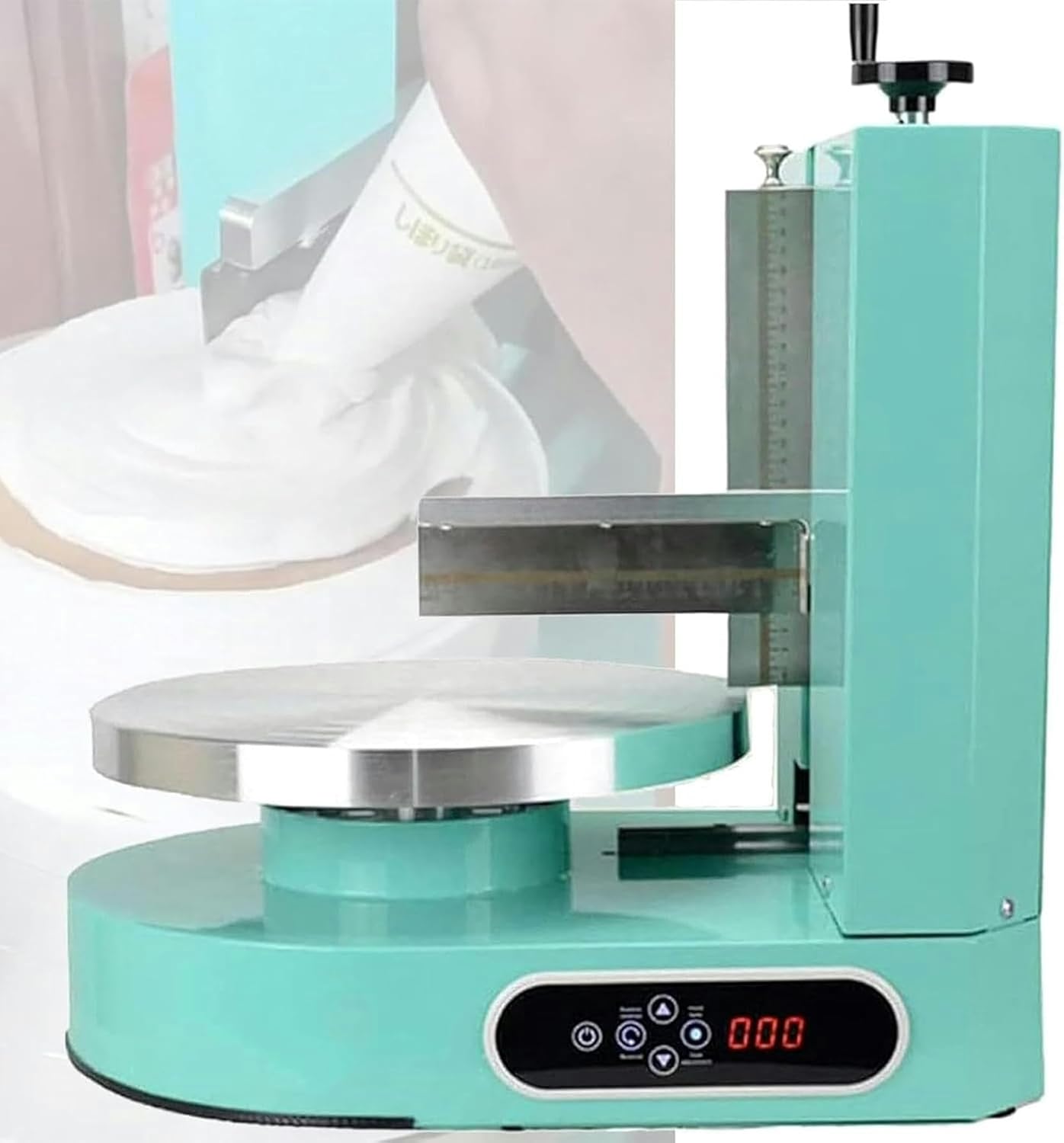 Automatic Cake Straightening Machine, Birthday Cake Cream Soft Coating Automatic Decoration Machine, Easy to Clean, Suitable for Cakes from 4 to 12 Inches~/