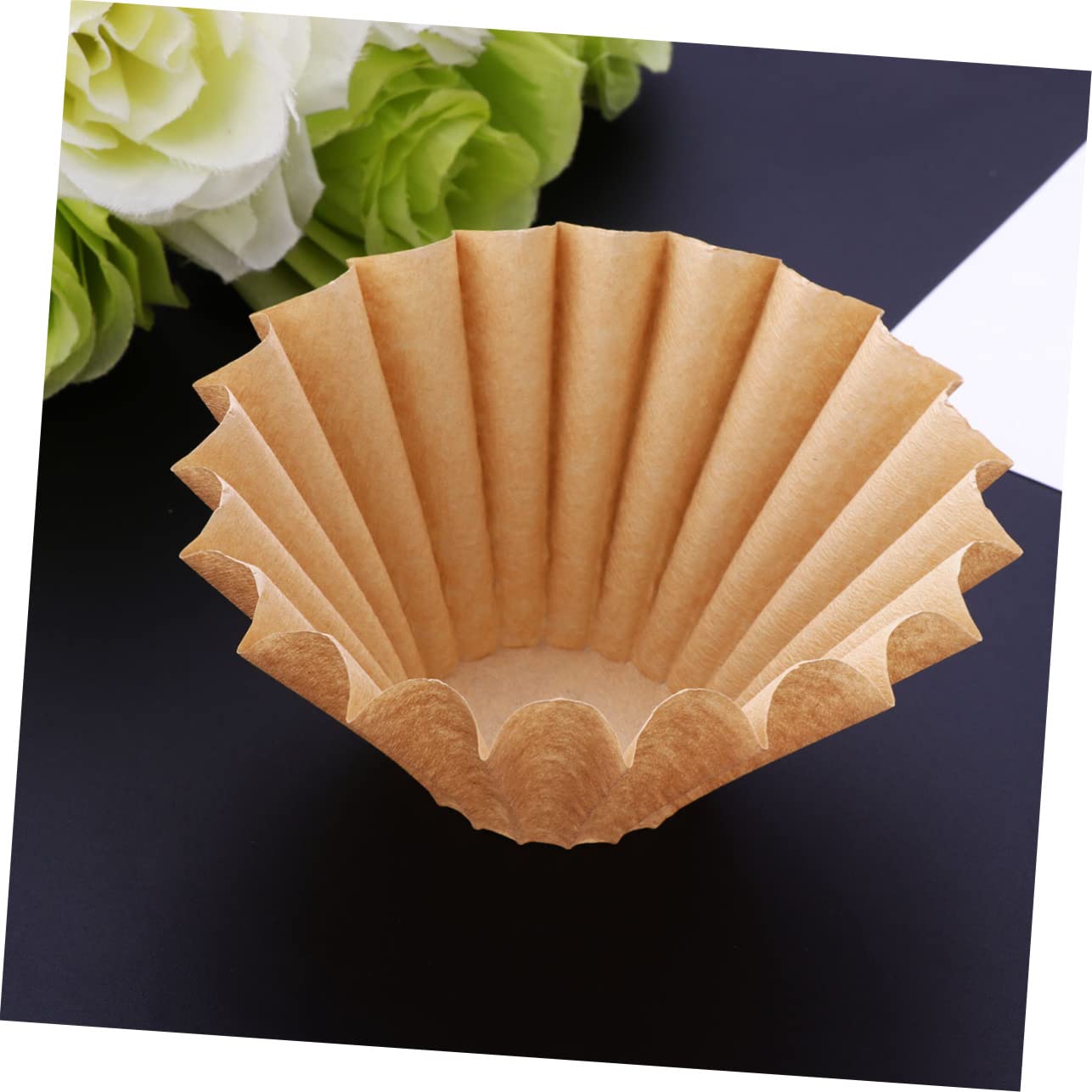PRETYZOOM 100piezas Filtros De Café Desechables Sin Blanquear Compatible Máquina De Café Diseño De Conos Color Madera Olores