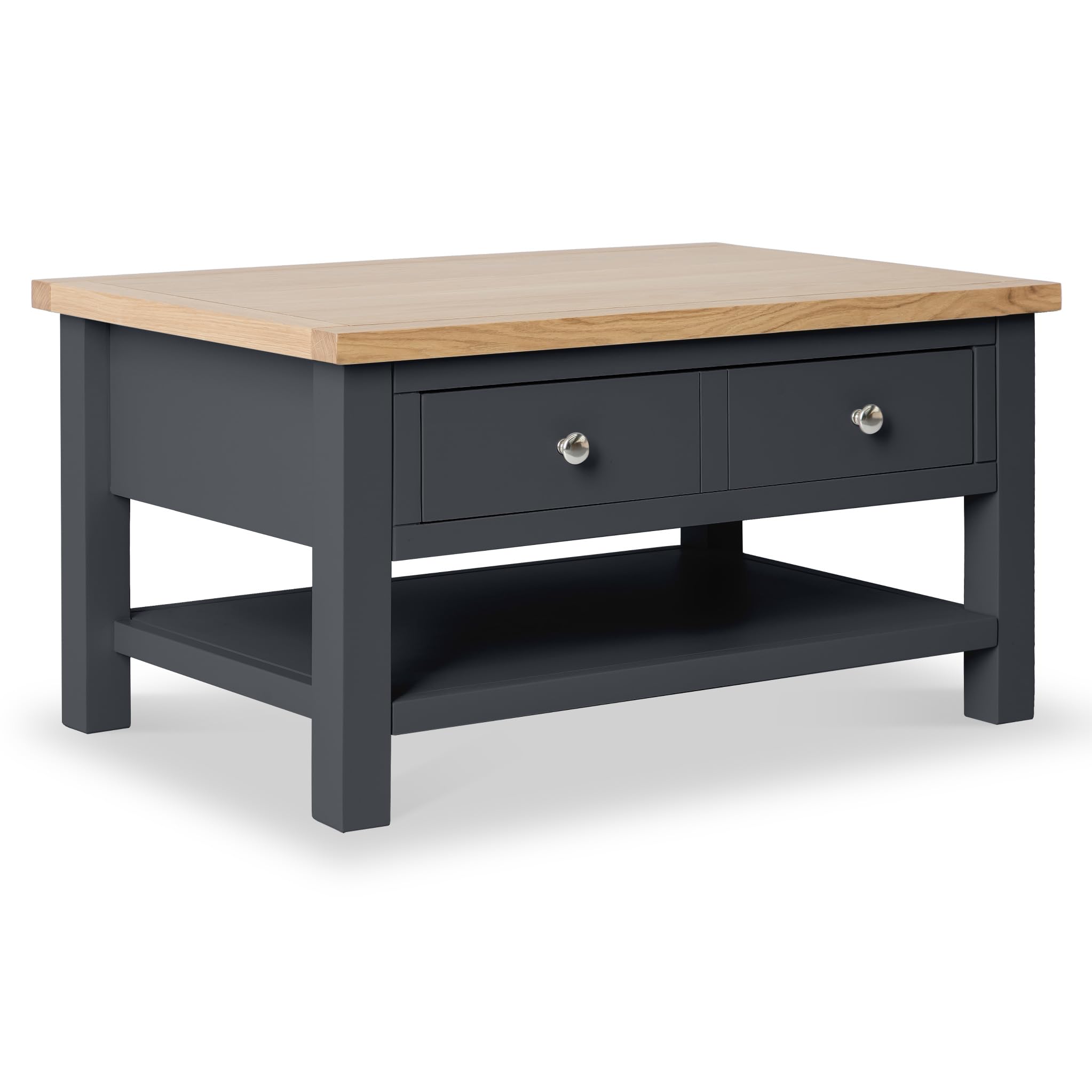 RoselandFurniture Farro Charcoal Grey Large Coffee Table for Living Room