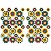 Finest Folia 56 pegatinas hippie flores autoadhesivas Flower Power decoración para coche, bicicleta, autobús, paredes, muebles, estilo retro años 70 (colorido, brillo (R063))