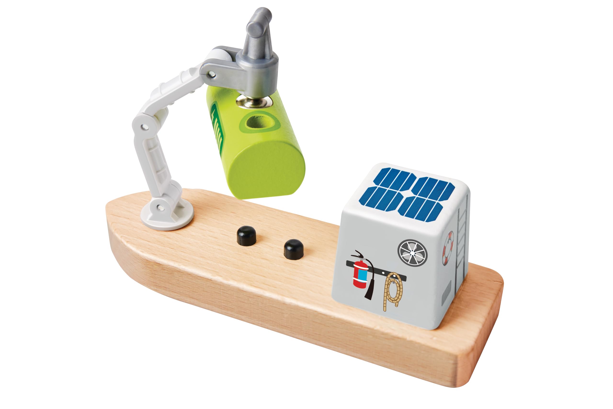 Hape Holzzug für Kinder, mit Solar- und Windenergie, Lernspielzeug für Erneuerungen, Set mit Schienen und Zubehör, umweltfreundlich, ab 3 Jahren