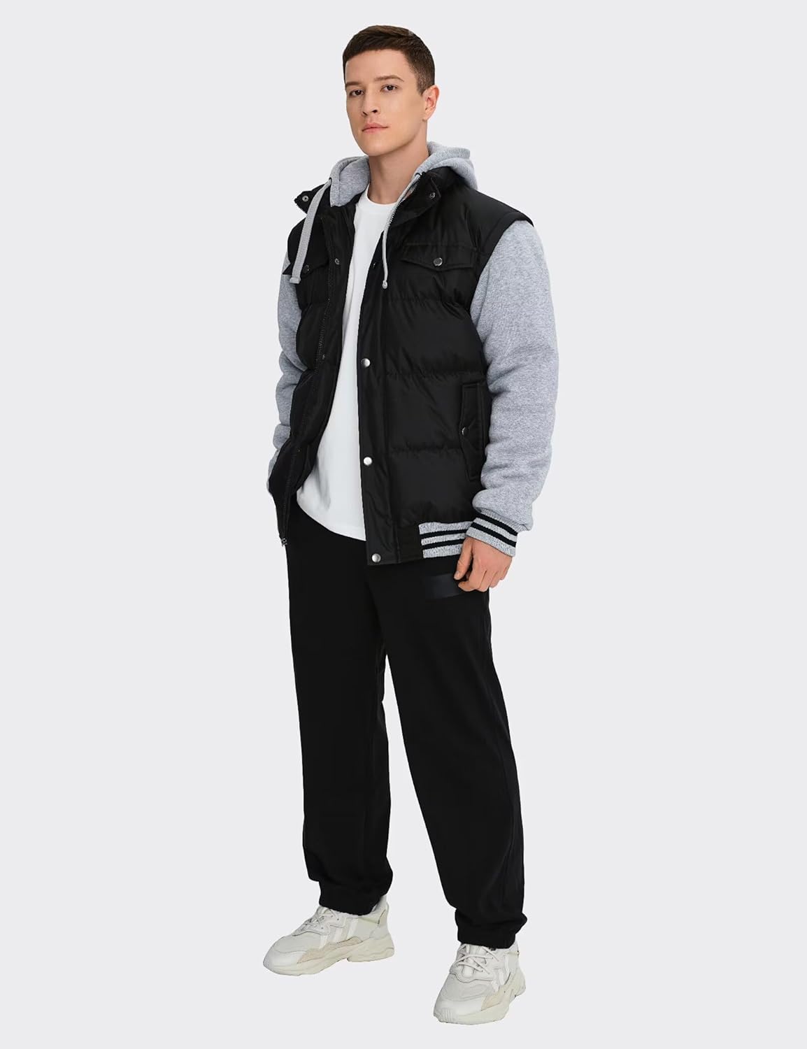 BEST SOUTH Men's Hooded Winter Coats Water Resistant Warm Thicken Insulated Full Zip Windproof Jackets with Pockets - Image 4