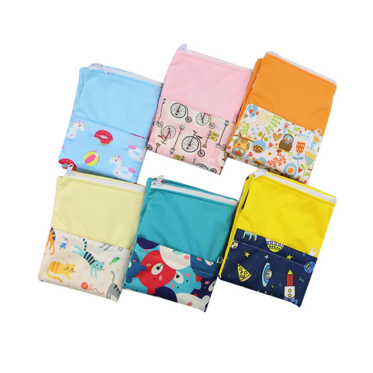 TOYANDONA 3 Piezas Bolsa Mojada De Pañales Bolso De La Primera Regla Bolsa De Almacenamiento De Tampones Bolsa De Toallas Sanitarias Recoger Bolsas Bolsa De Pañales Soporte Bebé Impresión