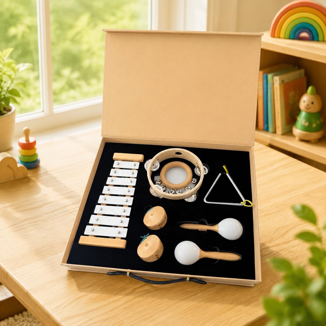 Set Juguetes Musicales, Percusión 6 Piezas con Xilófono y, Orquesta Infantil