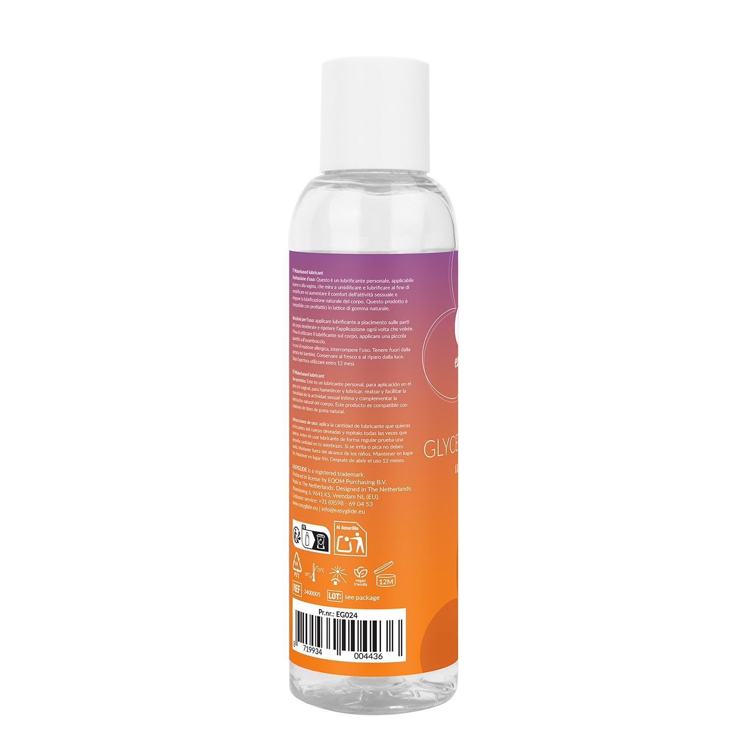 EasyGlide Gleitmittel Glycerinfrei - Gleitgel Wasserbasierend ohne Glycerin  - Kompatibel mit Latex und Silikon