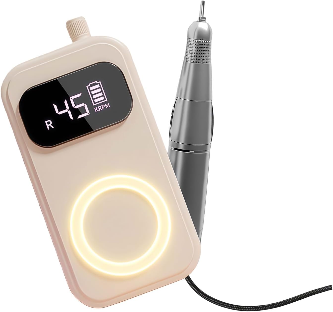 Defeat Complimentary Unguis Polisher with 45000RPM Motor Quiet Plan Breathing LED Light Ergonomic Grip for Precise Manicuring Control Manicurist