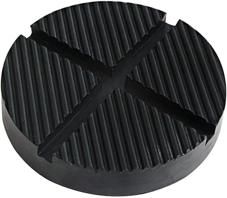 ZHUBANG Rubber Jack Pad with Grooves 125 x 26mm black for Trolly and Lifting Platforms