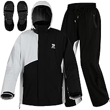 Motorcycle Rain Suit for Men Women Waterproof Rain Gear Breathable Rain Jacket Pants for Hiking Golf