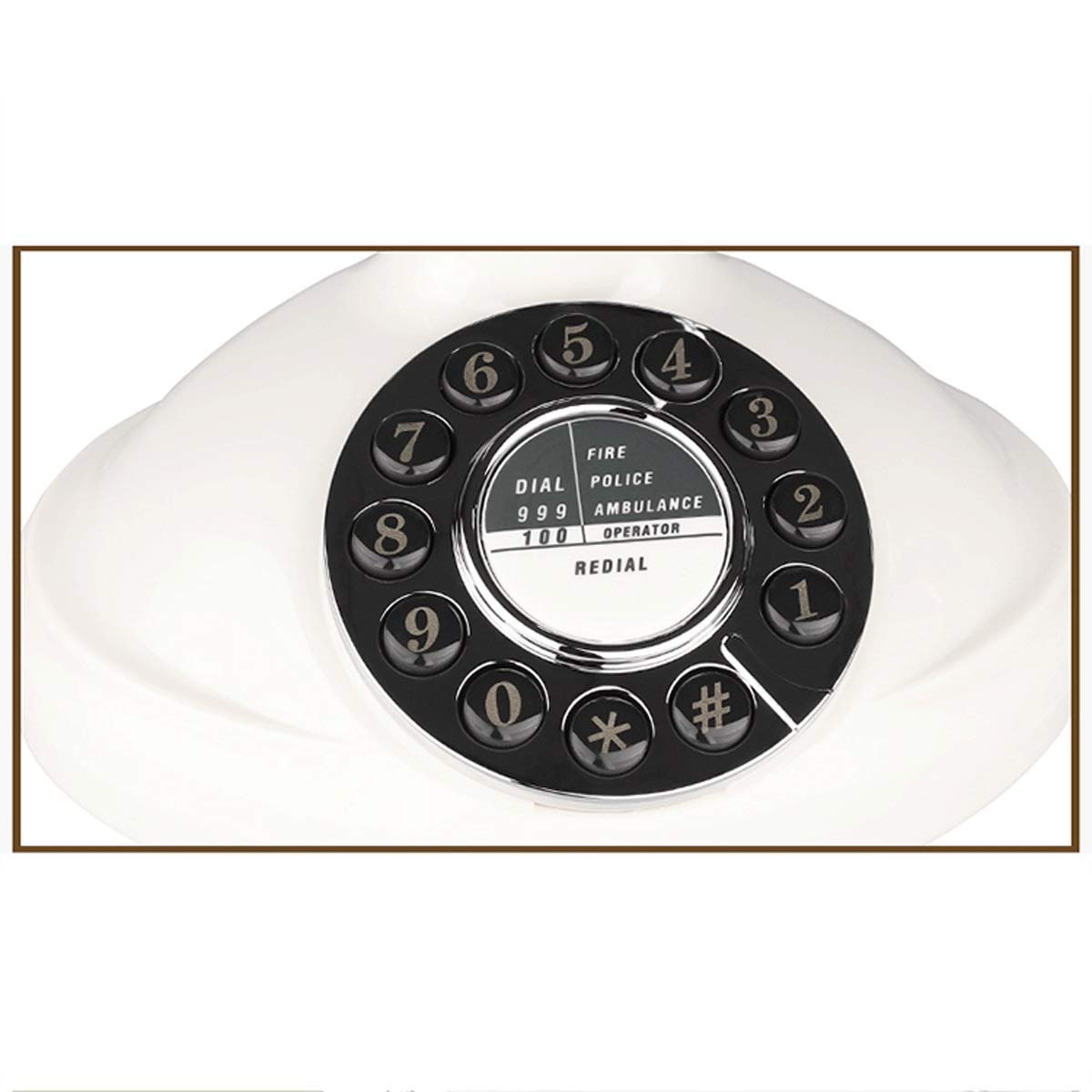 Telefon w stylu europejskim retro Antyczny przewodowy przycisk telefonu Home Office Dekoracja stacjonarnego
