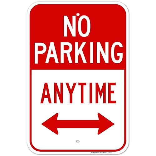 Miniatura 16 de SIGO SIGNS señal con la leyenda "No Parking Anytime", grande 10 x 14 pulgadas, de aluminio, para uso interior o exterior