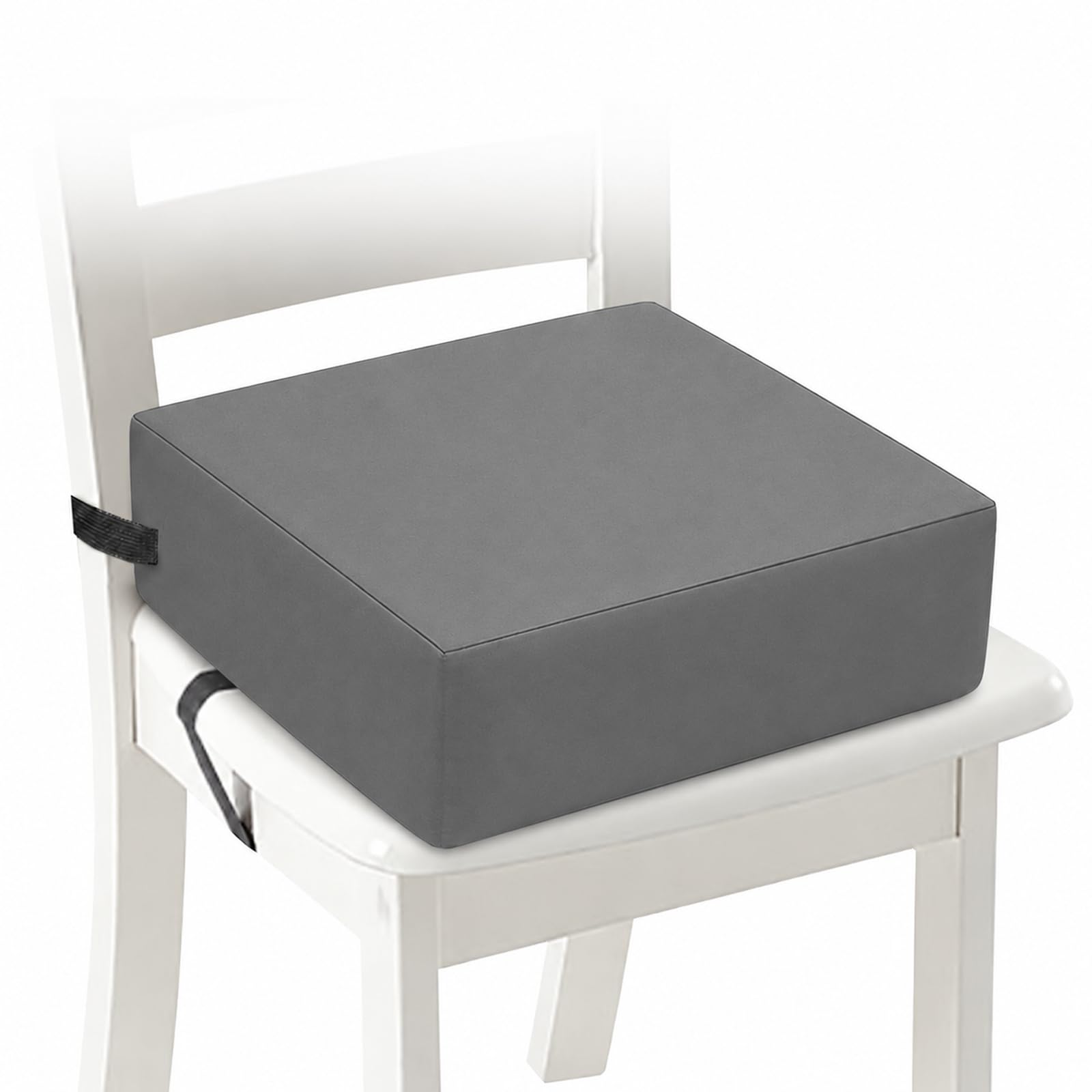 Seduta rialzata per bambini, 10 cm, impermeabile, in tessuto Oxford per bambini, con fibbia di sicurezza, lavabile, smontabile, quadrato, per casa, in viaggio (grigio)