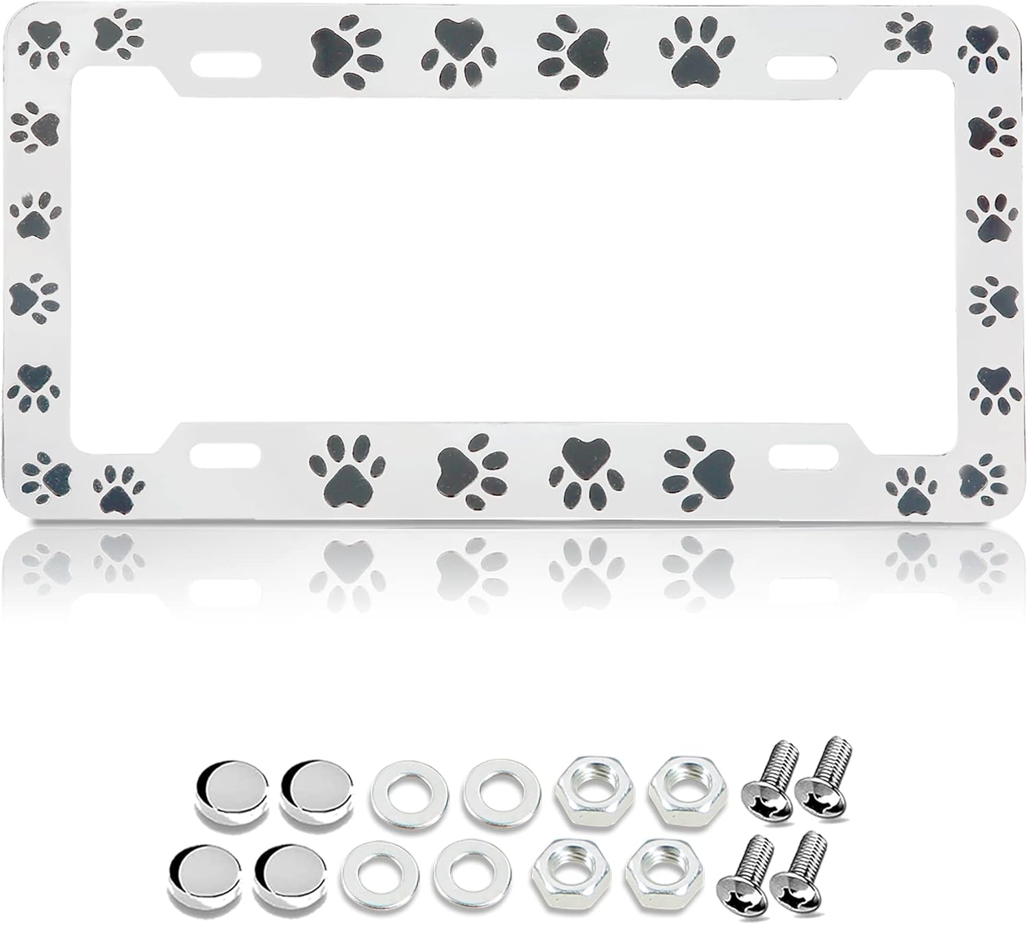 Paw Print License Plate Frame,Dog License Plate Frame,Cat