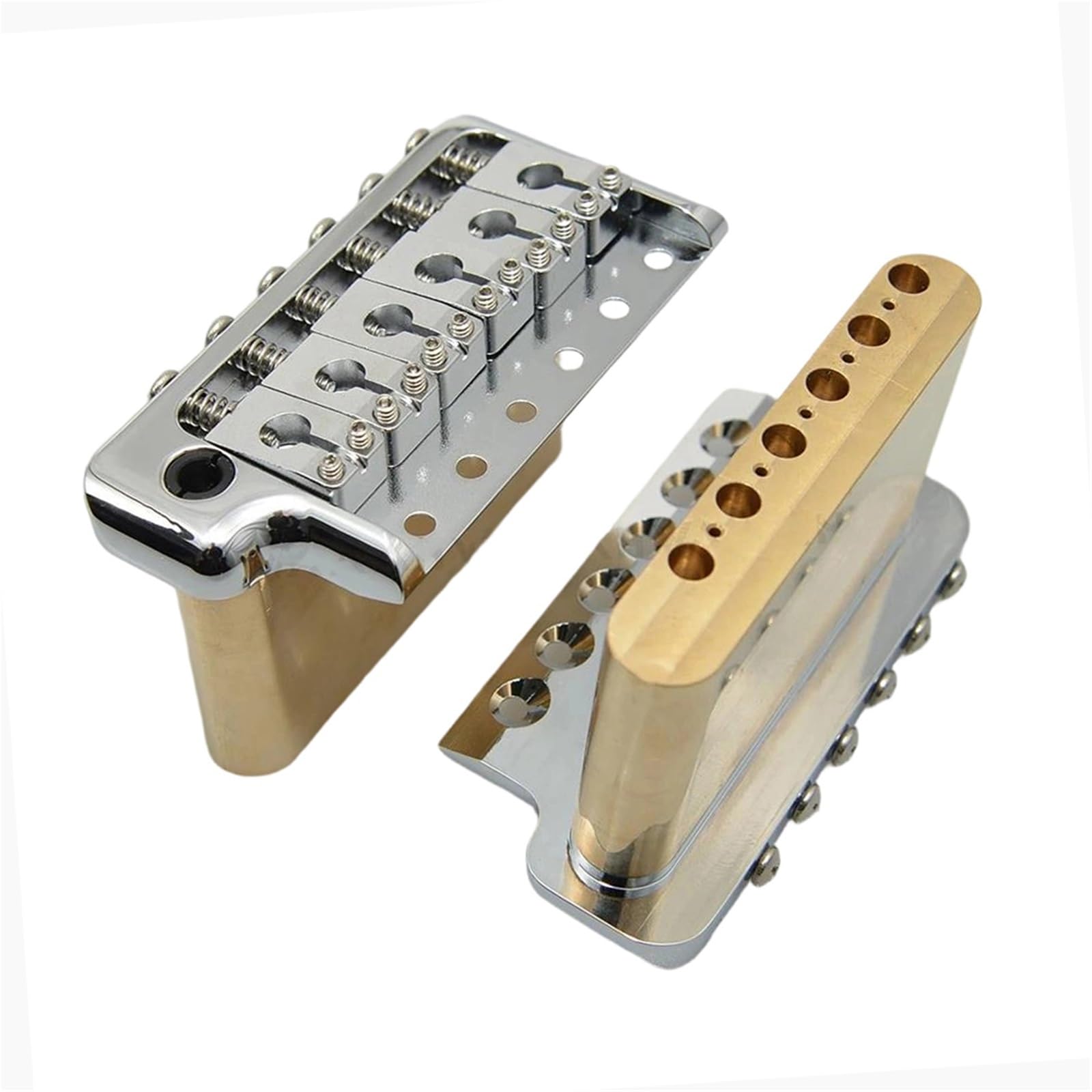 Mostek Gitarowy 52,5 Mm Mosiądz 6 Śrub Gitara Elektryczna Tremolo Bridge Akcesoria Do Instrumentów Muzycznych