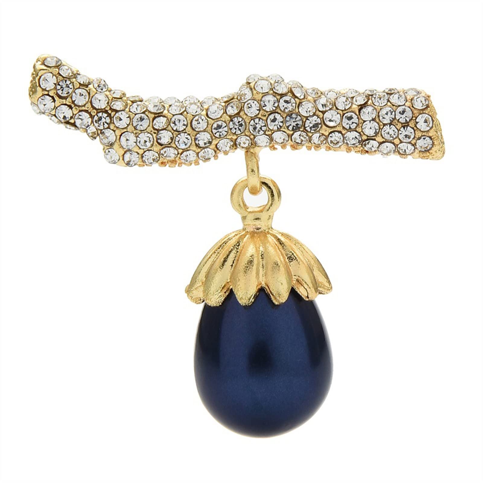 RWRAPS Damen-Brosche, Damenmode-Accessoires, voller Zweig mit Simulationsperlen-Brosche, einfache Luxus-Dame-Brosche, Bankett-Brosche, Exquisite Broschen (Metallfarbe: Weiß) (weiß)