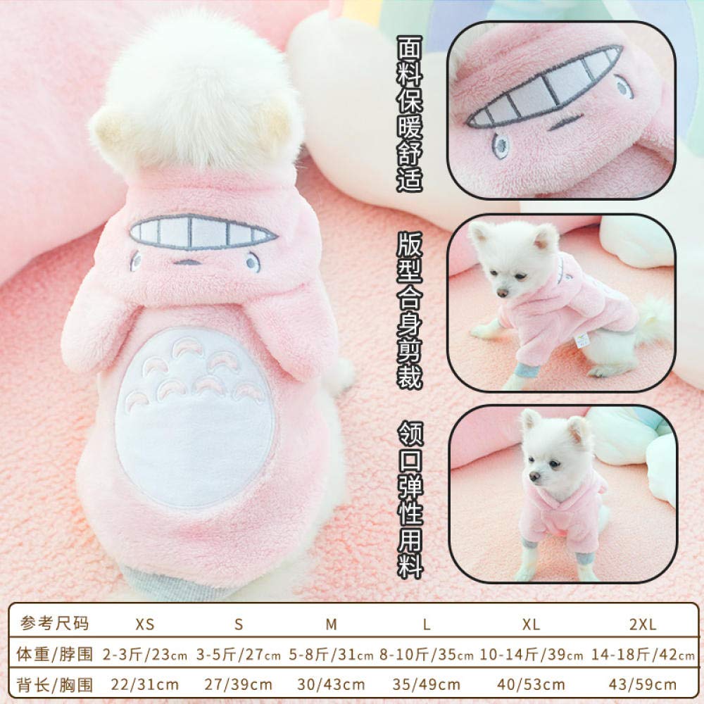 BOHE1ANVV Clothes Pets Puppy Dog ​​Clothes Four Feet Autumn And Winter Clothes Teddy Milk Cats Than Bears Bomei Law Fighting Keji Pet Puppies Small Dogs - Powder_S