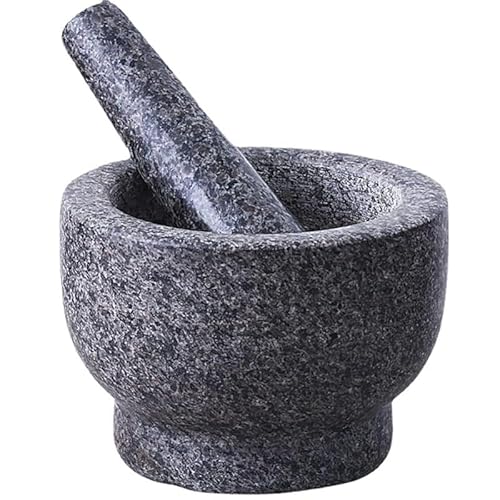 KryZaro 花崗岩石臼乳鉢(12×10cm) 抗菌多用途すり鉢 ニンニクつぶし・コーヒー豆研磨用 キッチン調味料すり鉢 家庭用健康安全薬研