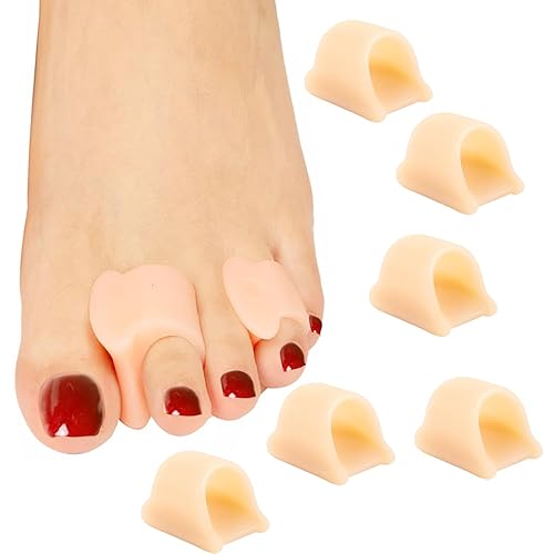 Olivia Samuel Separador de dedos de gel, espaciadores de dedos, corrector de juanetes, almohadillas de cojines para juanetes para evitar roces y